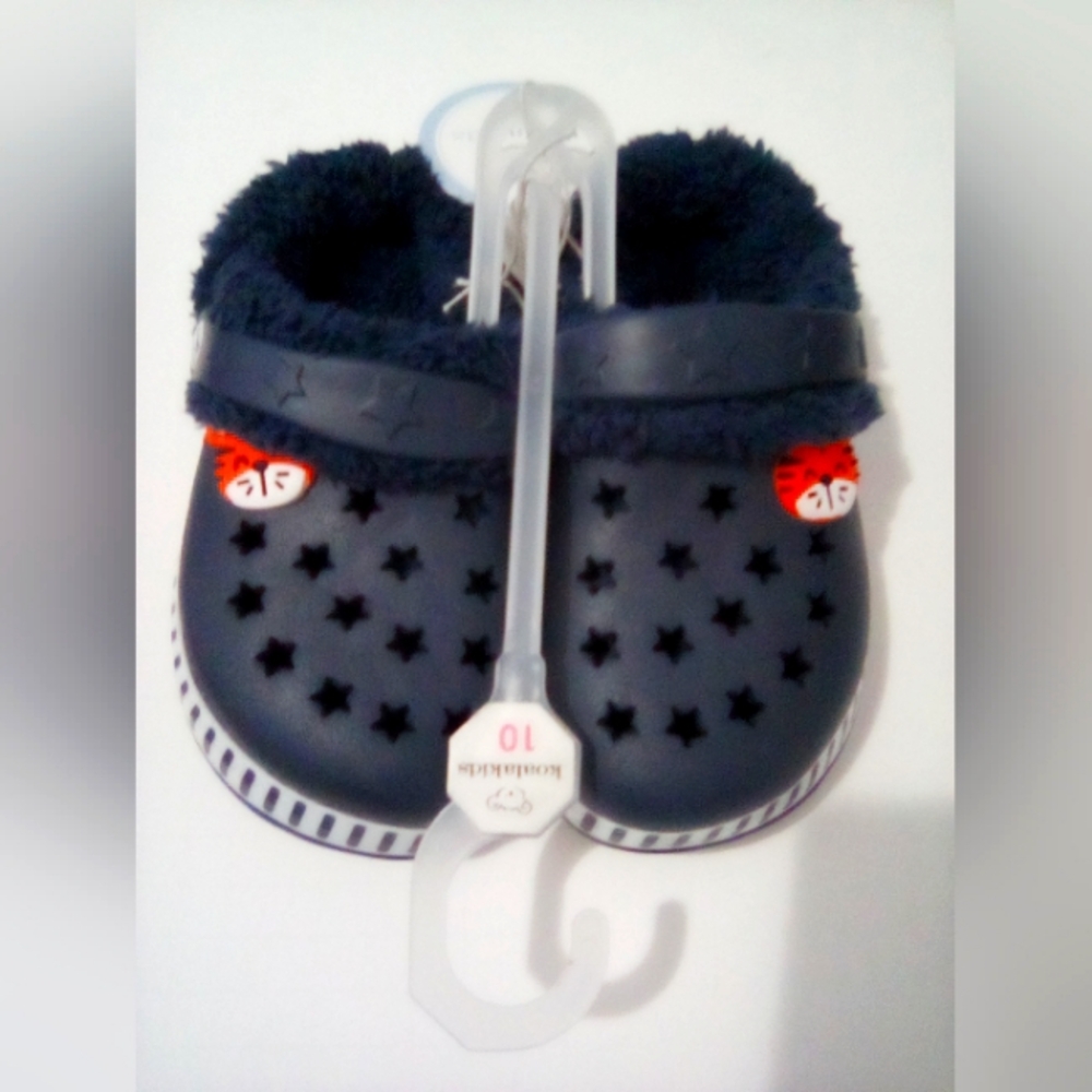 Koala kids Furry Tiger Blue Clog Size 10